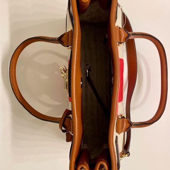 Michael Kors Hamilton Mono Stripe Shoulder Bag - Picture 7 of 12